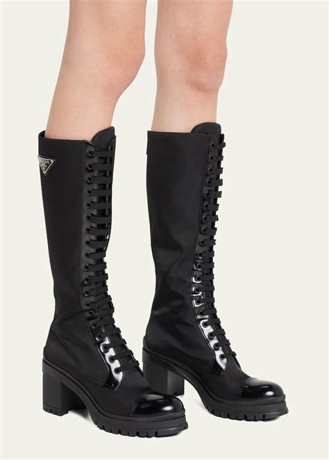 prada hiking boots 2019|prada lace up combat boots.